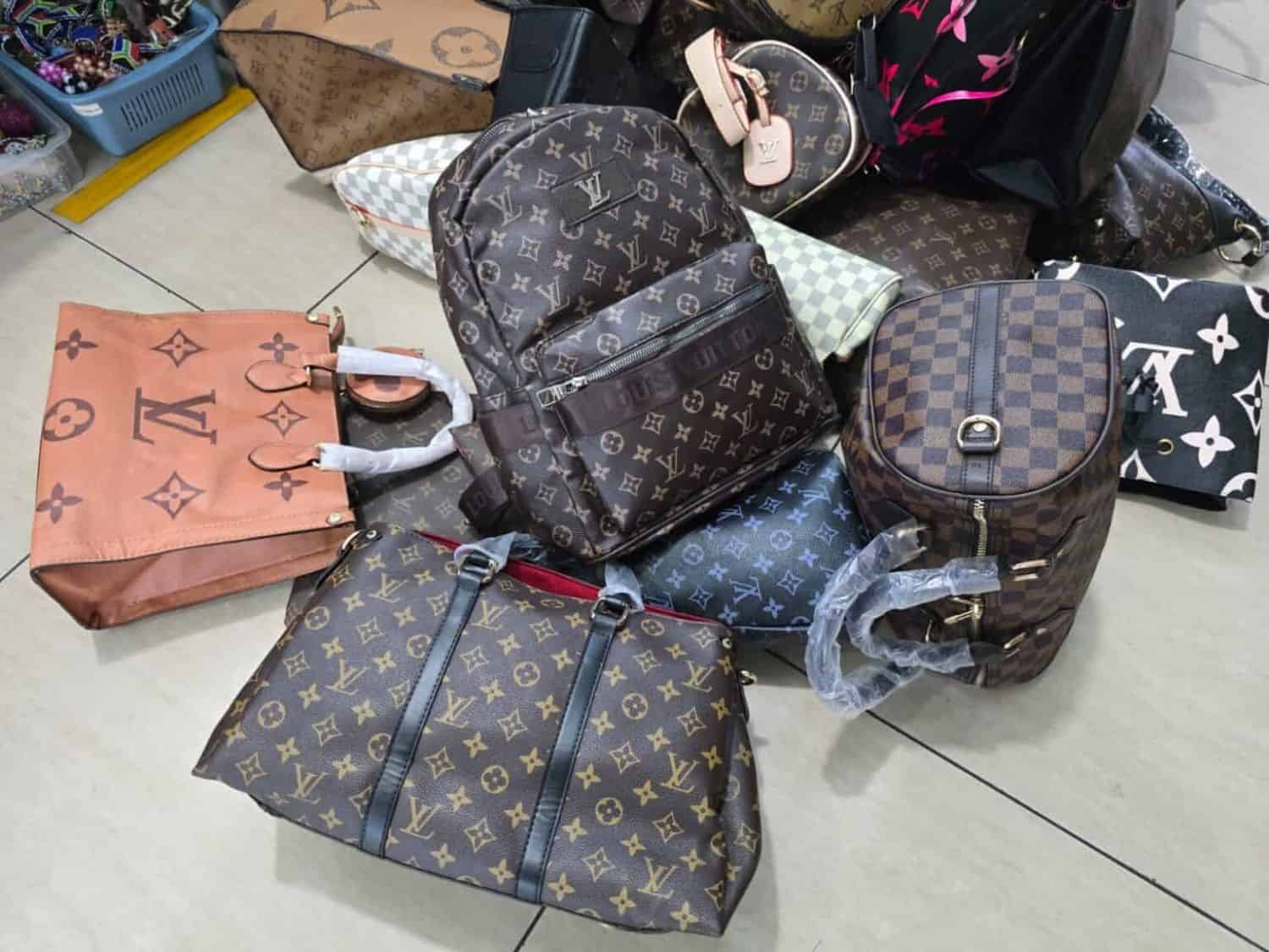 Counterfeit LV bags seized by the police