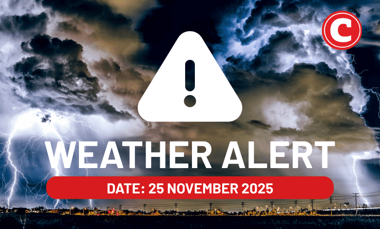 Weather forecast 25 November 2025