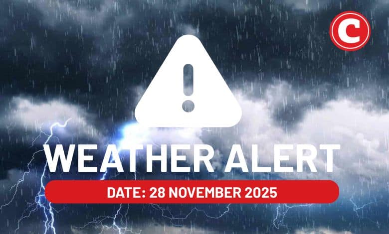 Weather forecast 28 November 2025