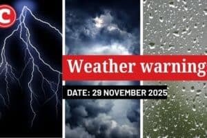 Weather forecast 29 November 2025
