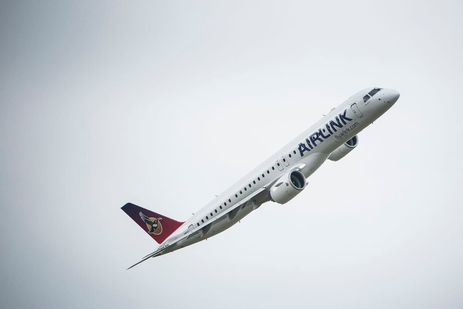 The Airlink Embraer E195-E2 narrow-body jetliner