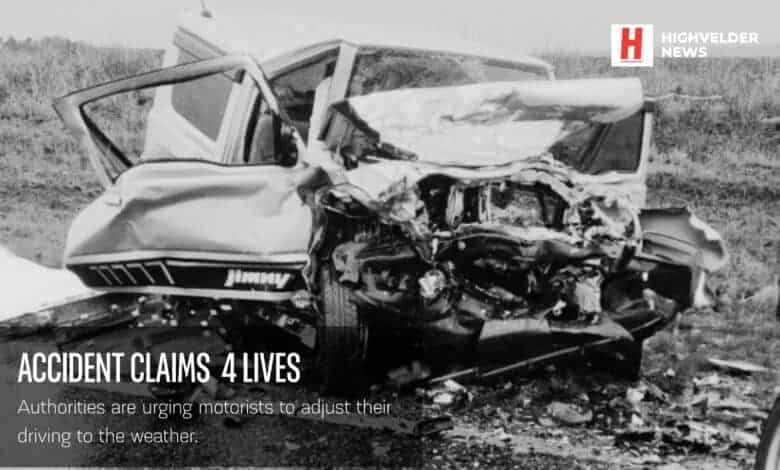 One of the vehicles involved in the fatal head-on collision on the R38 in which four people died.