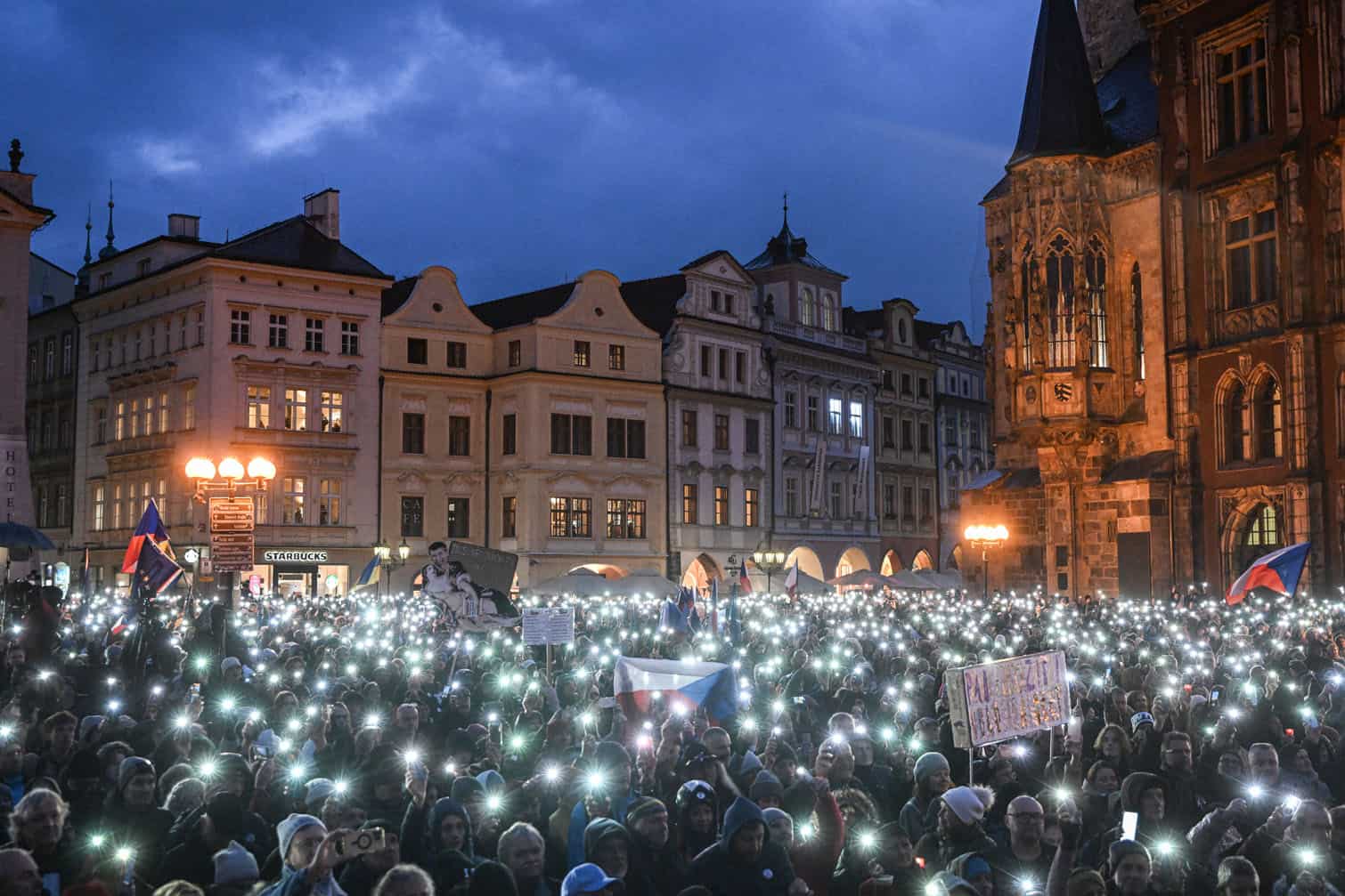 People light their phones