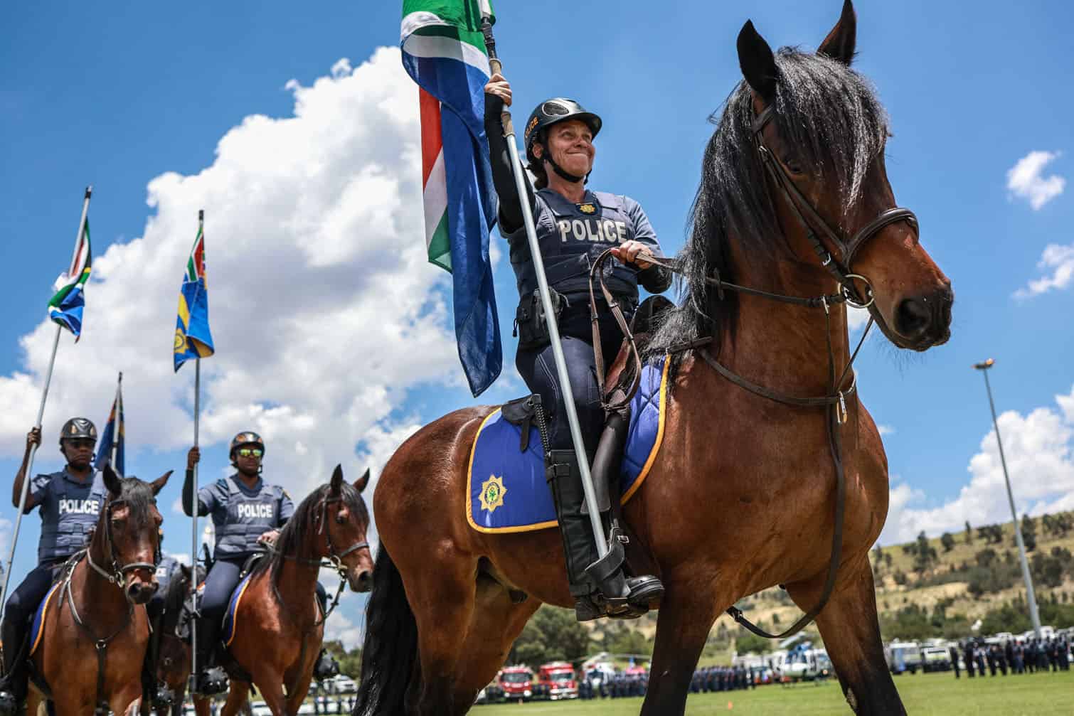 Members of the South African Police Service (SAPS) Mounted Unit