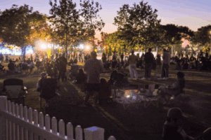 People at a festival