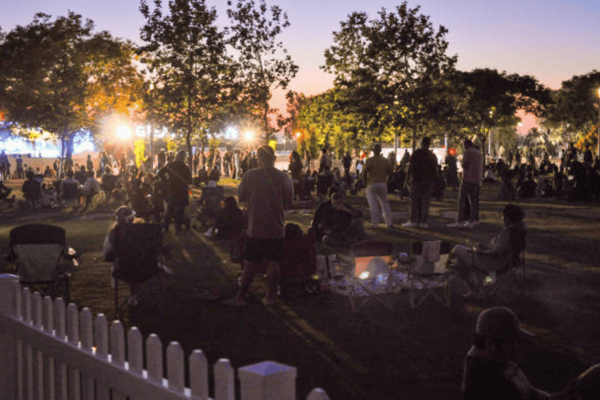 People at a festival