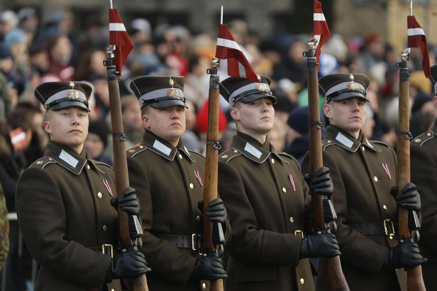 Latvia Independence Day national defence parade in Riga