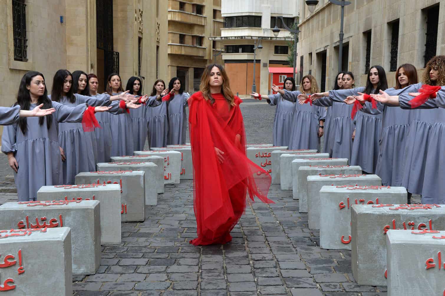 Lebanese activists hold silent protest against sexual assault