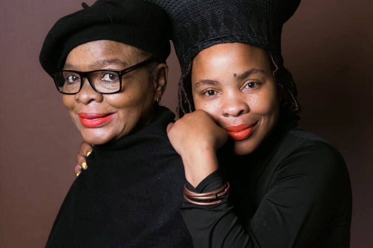 Media personality Masechaba Mposwa with her mother.