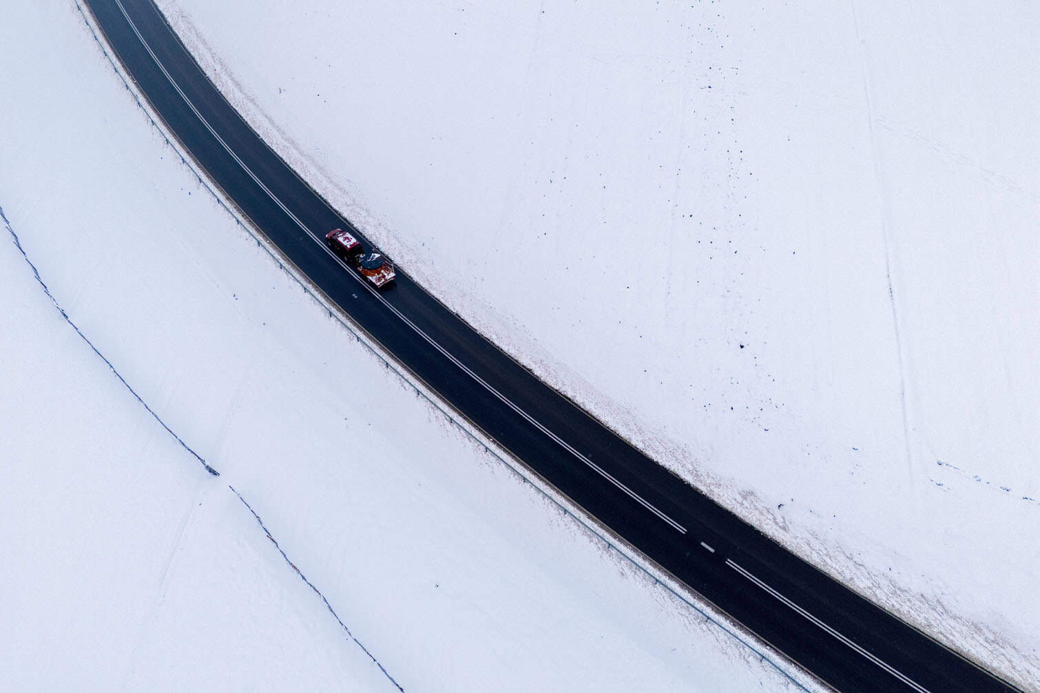 Heavy snowfall in southeastern Poland