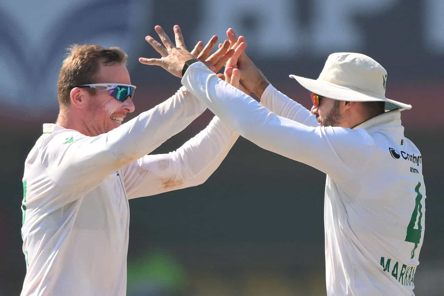 South Africa's players celebrate