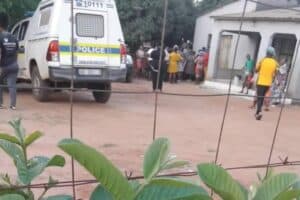 The crime scene in which a man was shot dead at Madrass near Hazyview.