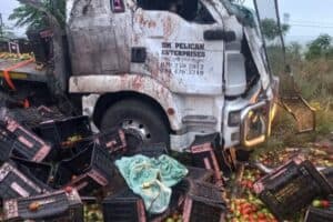 The scene of the crash.