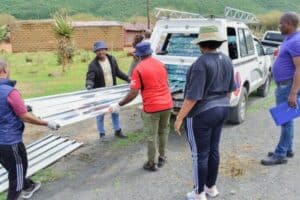 uThukela disaster management teams carrying out relief operations.