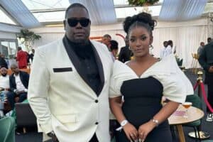 Felix and his wife, Tracy Hlophe. Picture: Instagram @tracy_p_smith