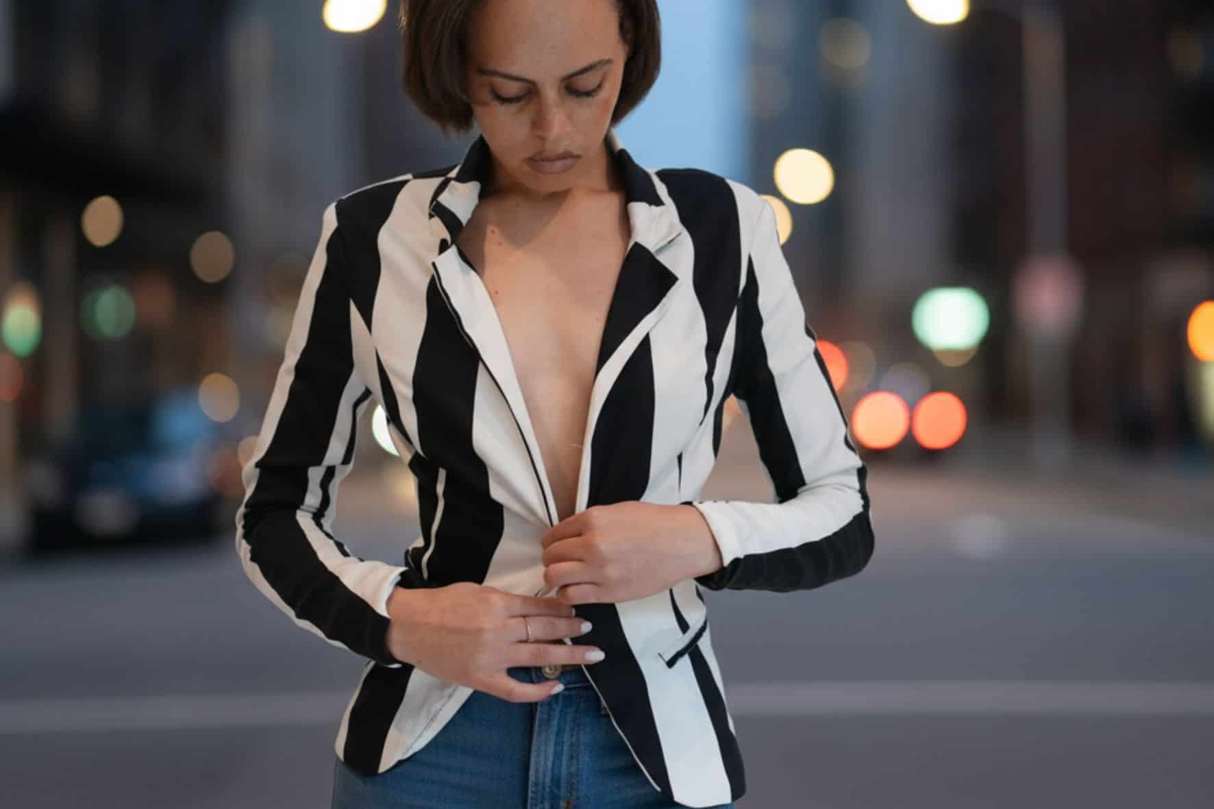 Blazers are replacing tops paired with jeans for a runway silhouette. Picture: Supplied.