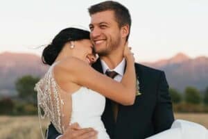 Handré Pollard and Marise Pollard on their wedding day