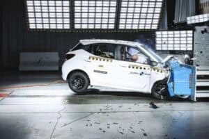 Hyundai Grandi10 frontal impact