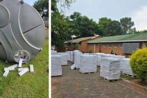 Illicit cigarettes in water tanks in Mpumalanga