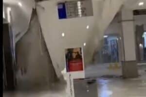 WATCH: Panic as heavy rain causes partial ceiling collapse at Northgate Shopping Centre