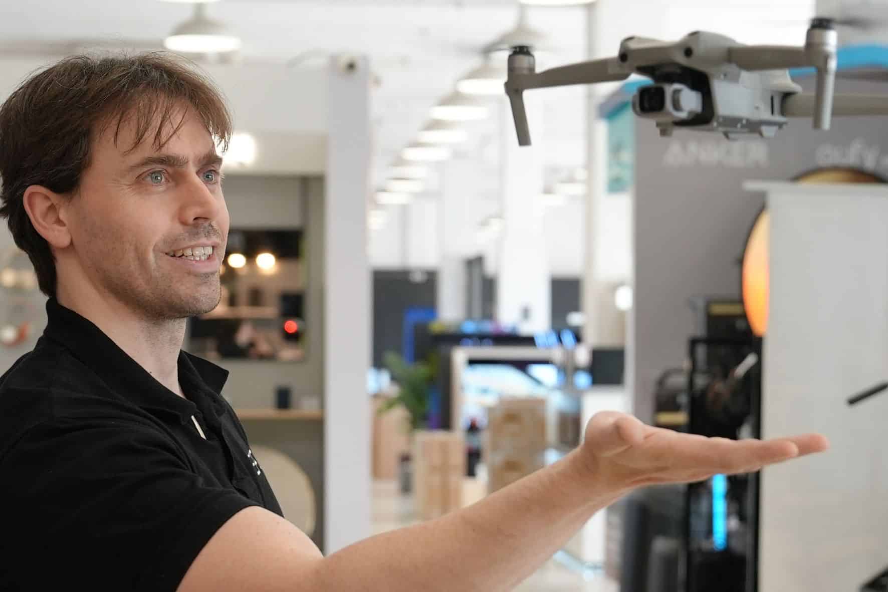 Donovan Norton of Digital Experience demonstrates a drone. Picture Hein Kaiser