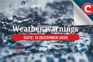 Weather forecast 12 December 2025