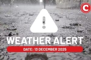 Weather forecast 13 December 2025