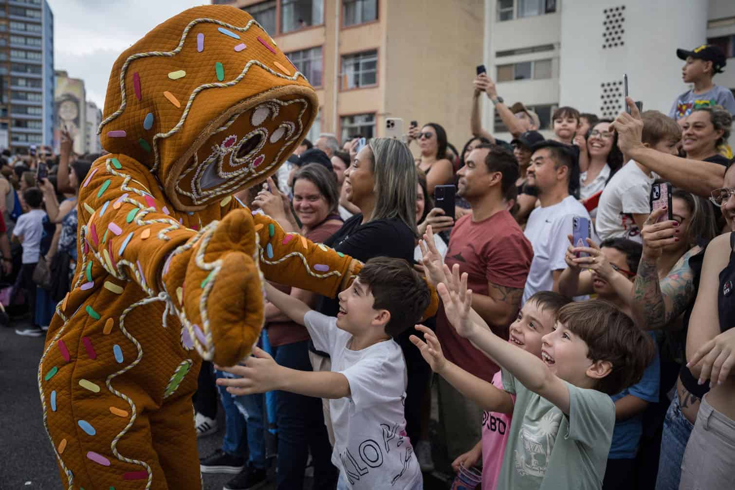Christmas parade in Sao Paulo