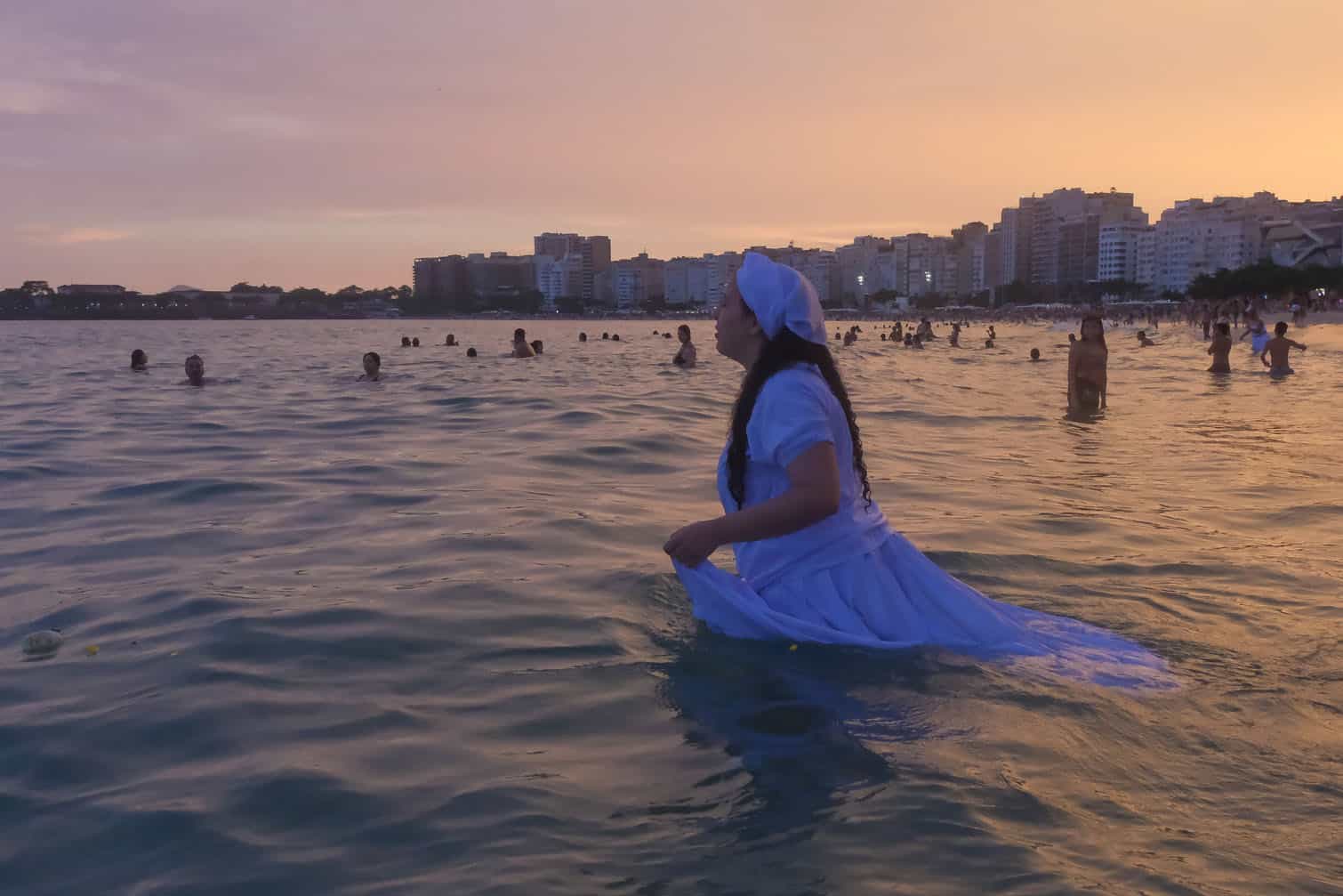 Devotees of lemanja renew their wishes with offerings on the beaches of Rio de Janeiro