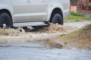 A flooded road in Papkuilsfontein.