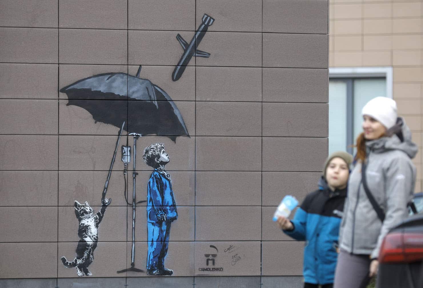 Mural in Kyiv amid the Russian invasion