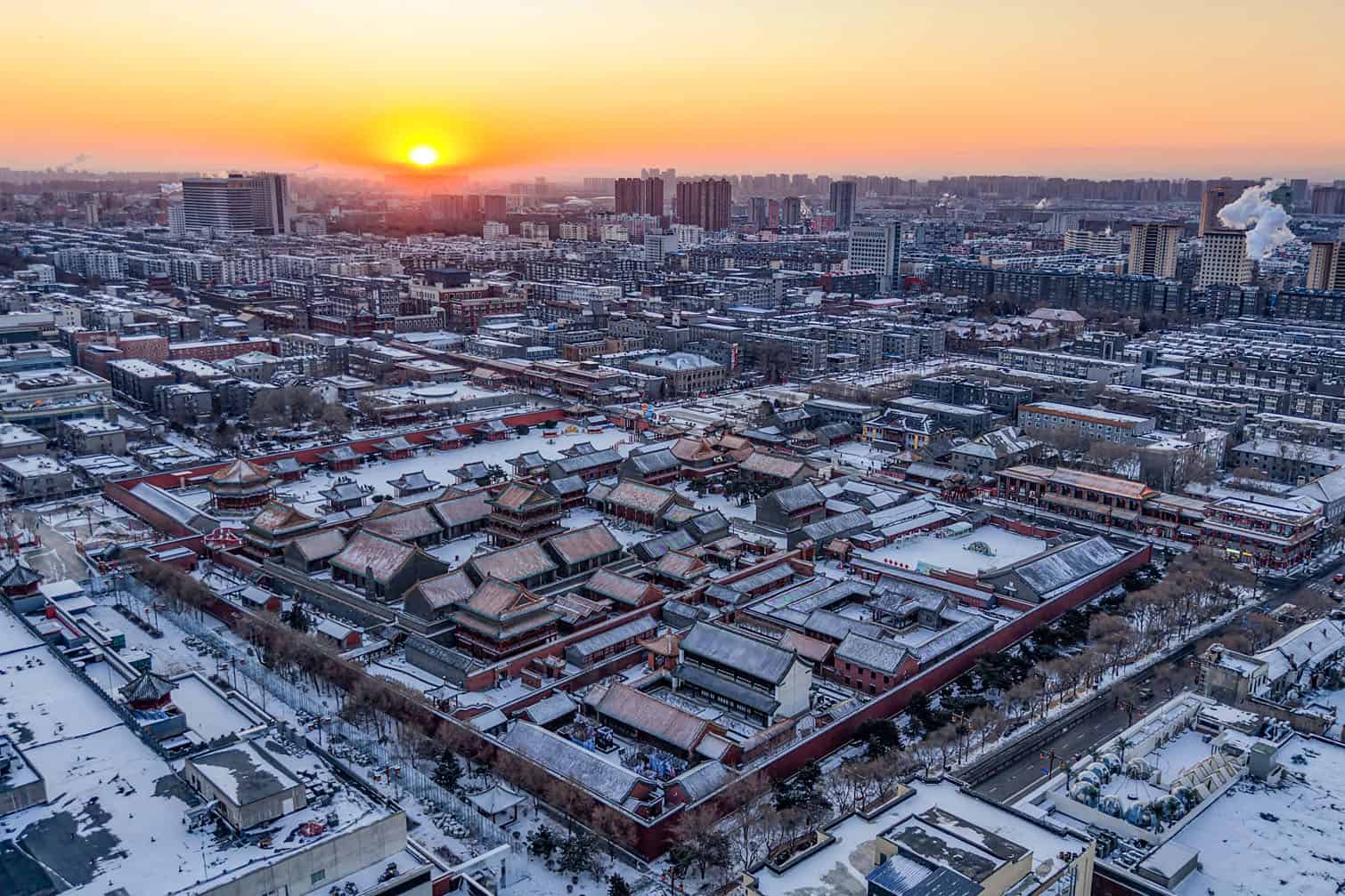 Shenyang Imperial Palace after snowfall