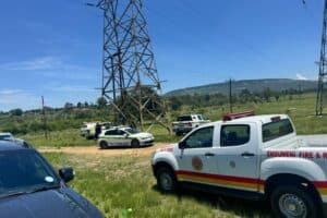 Search parties combing the banks of the Steenkoolspruit looking for a woman who was washed away during a storm in Dundee on Saturday.