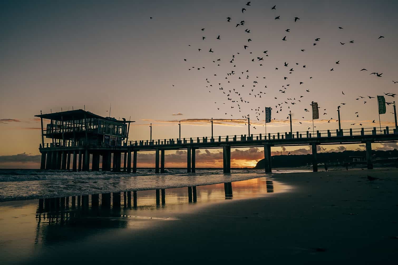 Durban pier sunrise