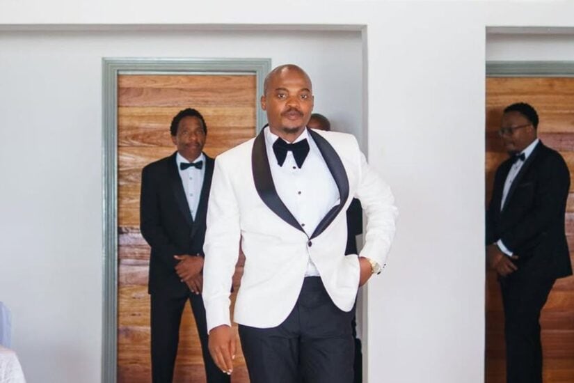 Fanele Zulu at his wedding