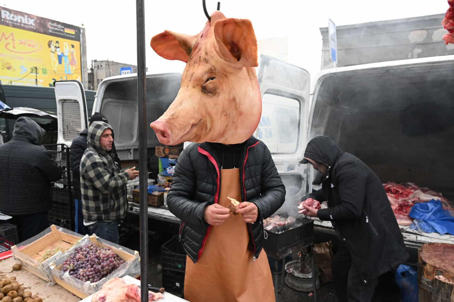 Georgian farmers sell foodstuff