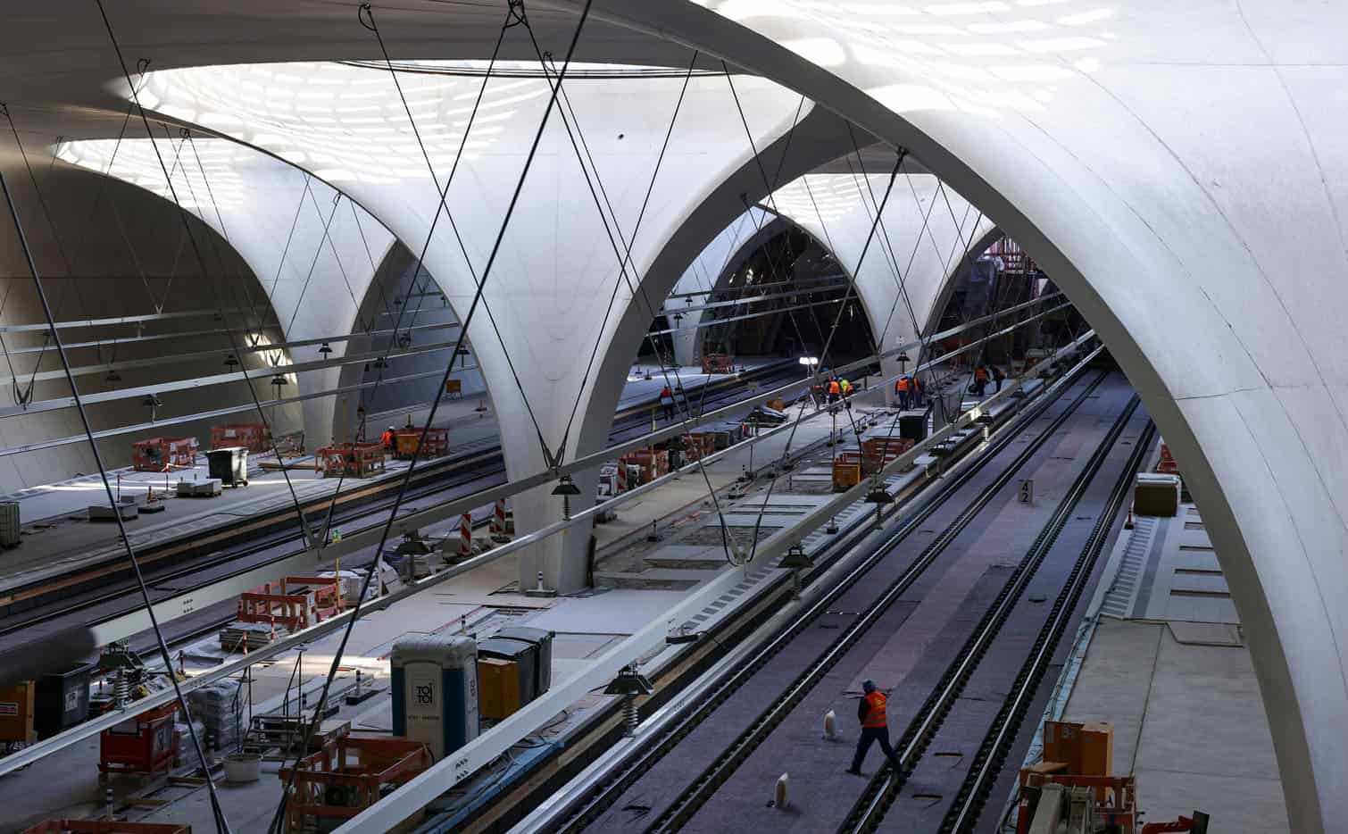 Construction site of Stuttgart 21 main train Station in Stuttgart