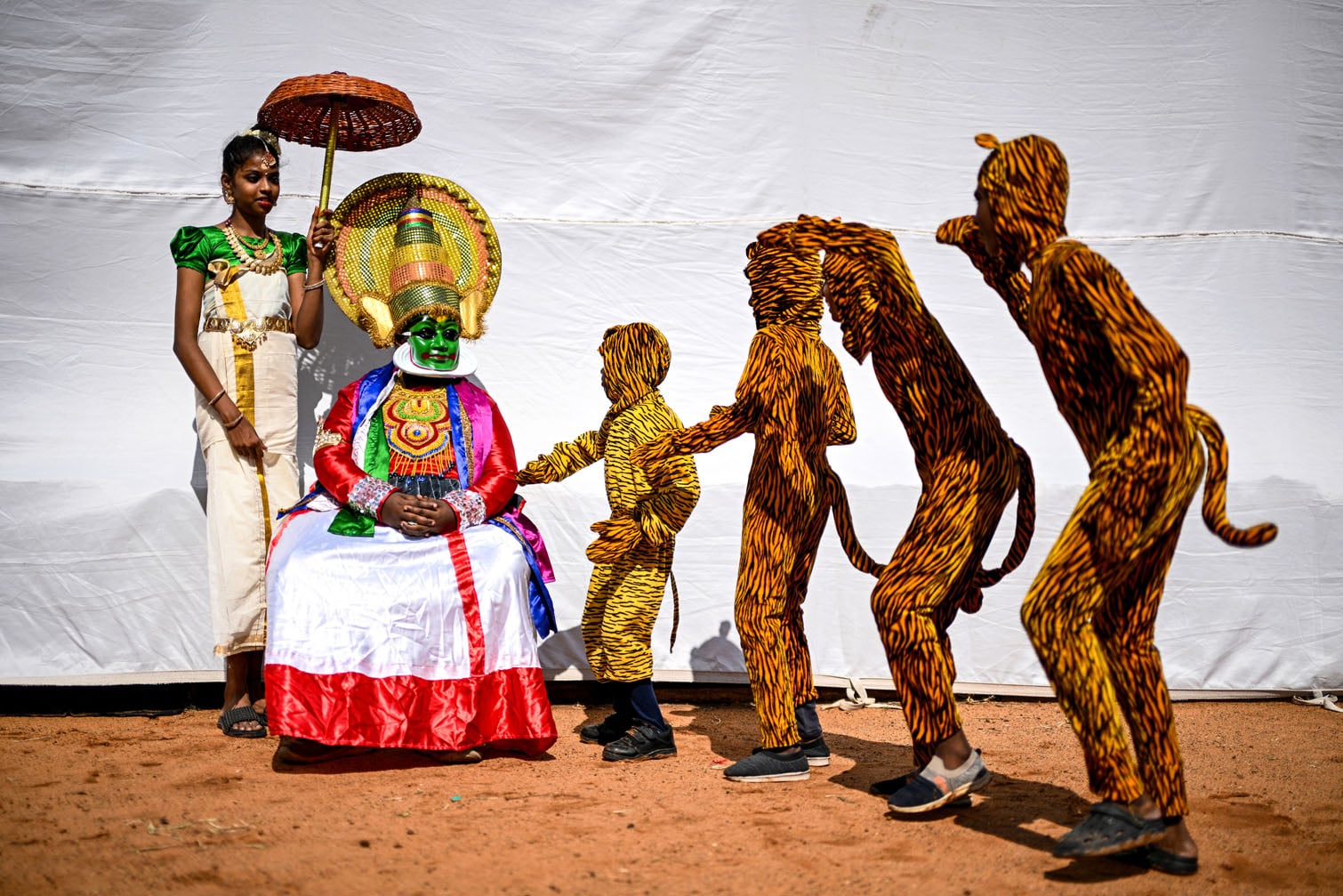 A Kathakali classical dancer