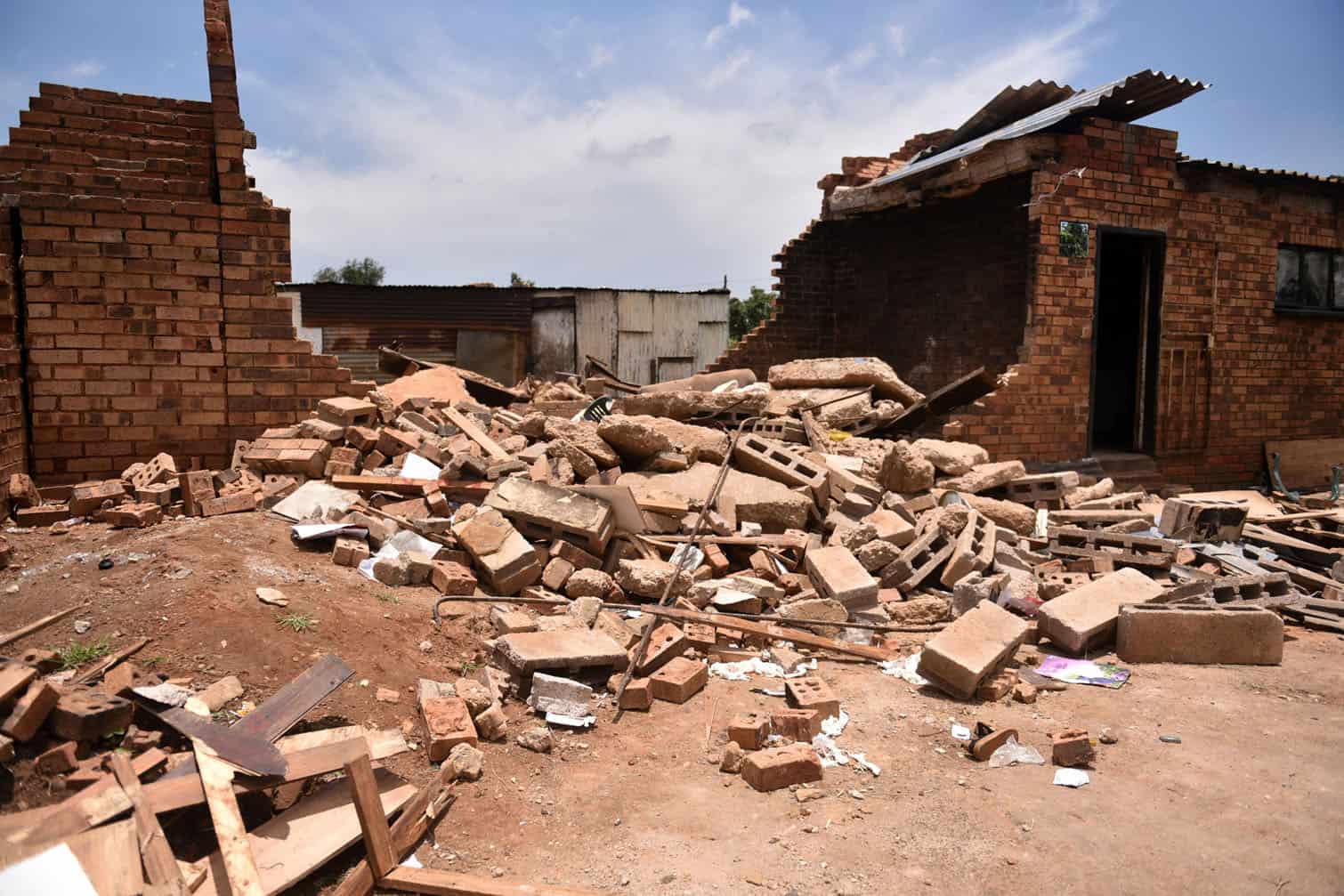 Collapsed house in Soweto