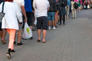 The sacred art of standing in queues