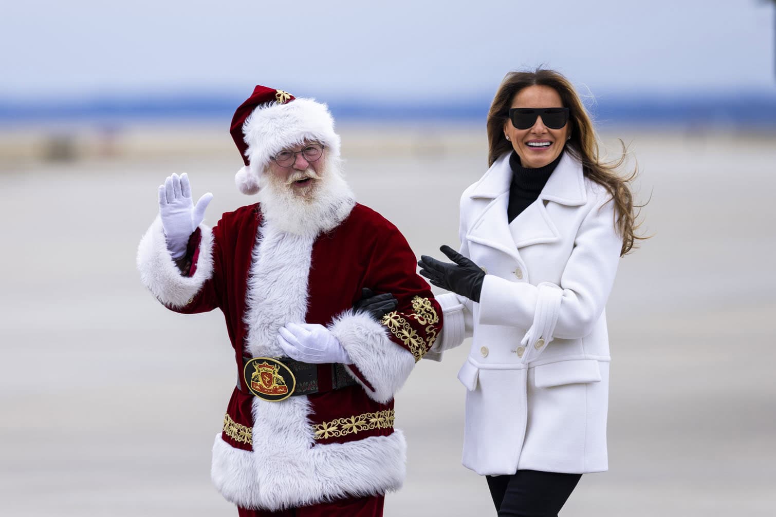 First Lady Melania Trump Partners with Toys for Tots at Quantico Marine Base