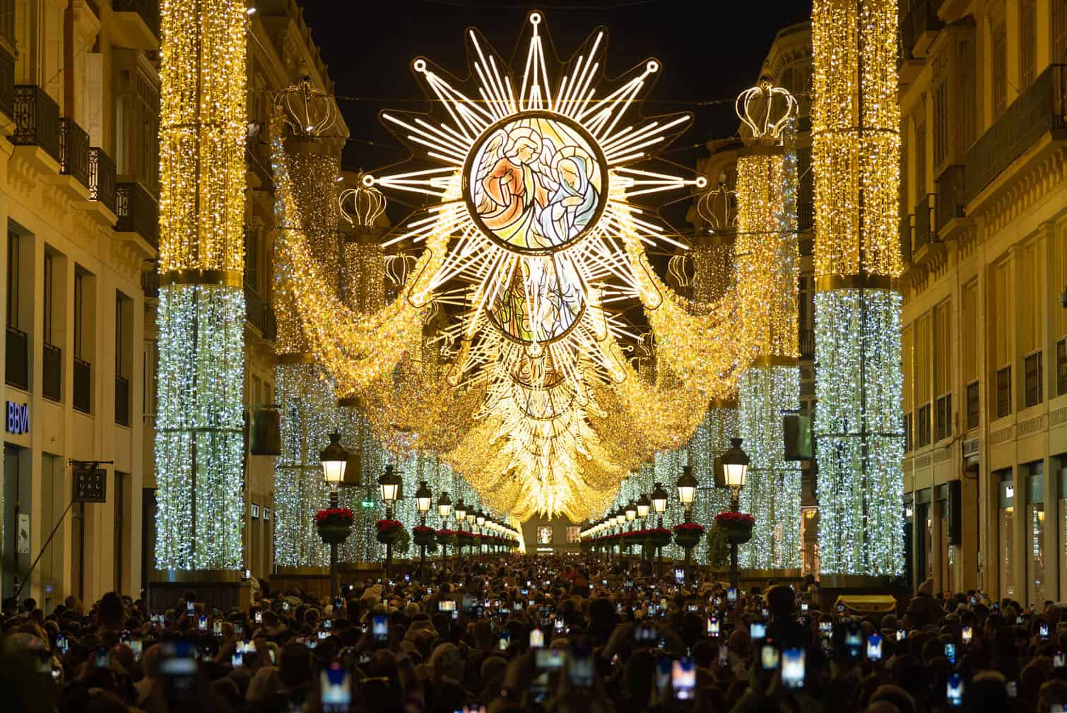 Picture shows Christmas lighting