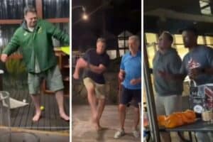 Springboks coach Rassie Erasmus dancing