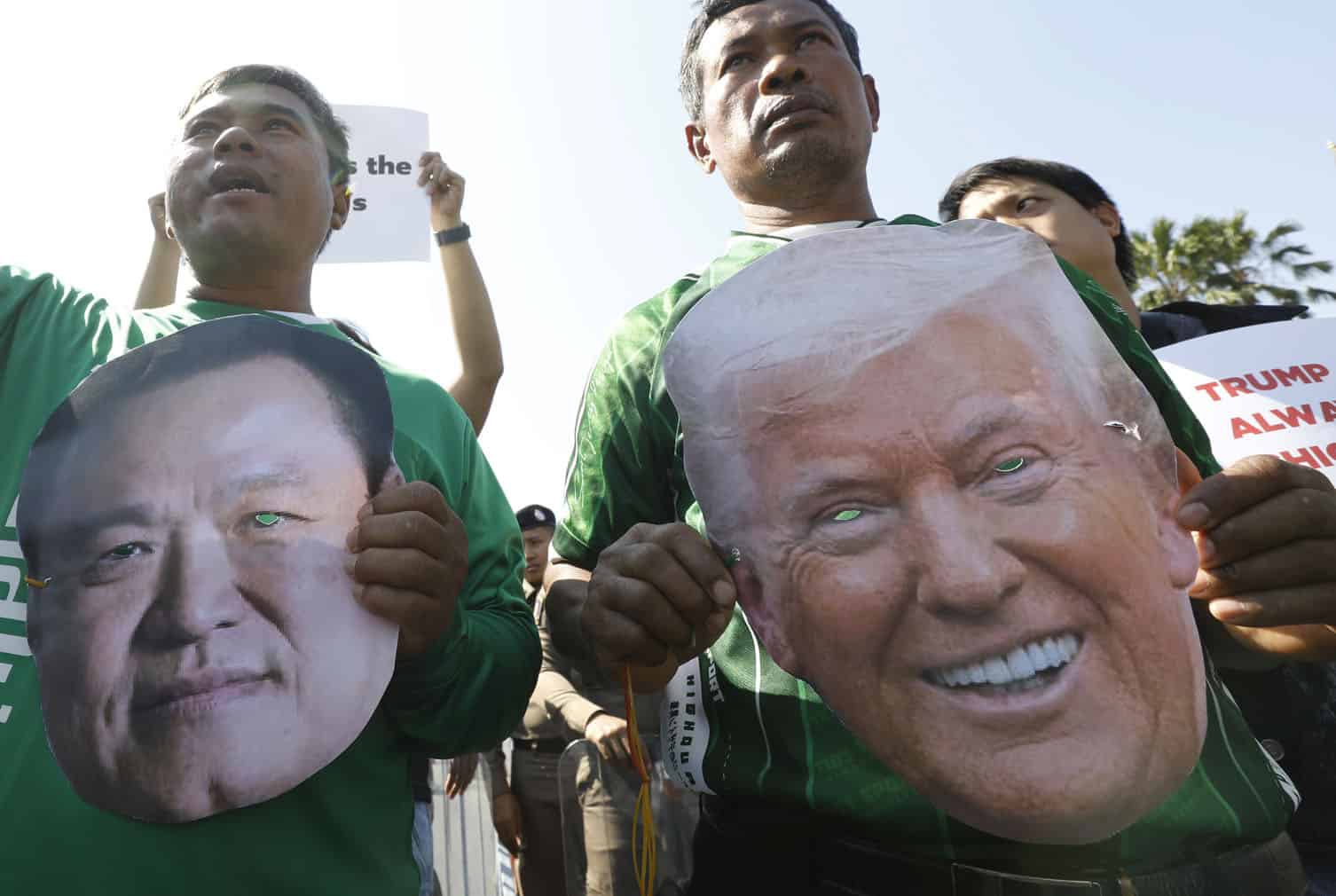 Protest against Thai-USA rare earth deal