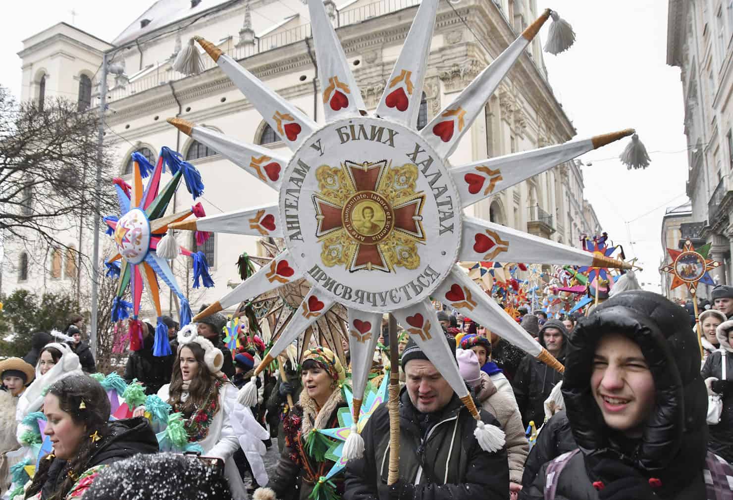Christmas and New Year parade in Lviv