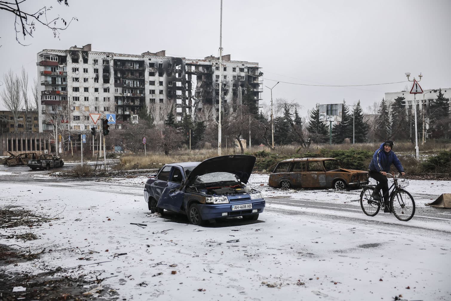 Situation in the frontline city of Kostyantynivka in the Donetsk region