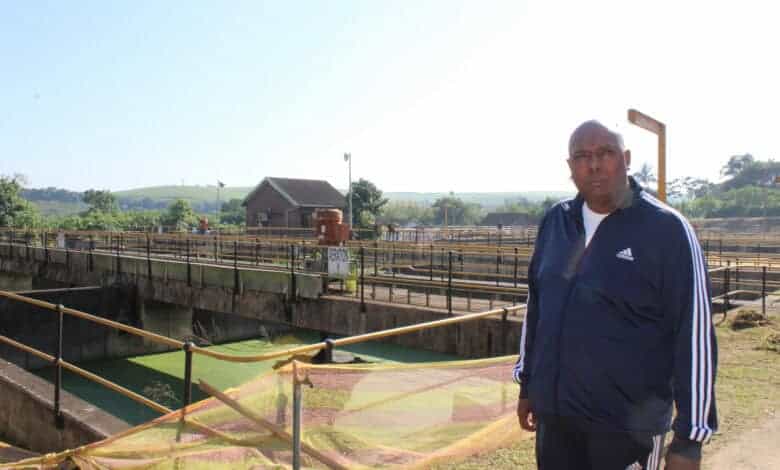 Ward 35 councillor Bradley Singh at the Umhlanga Waste Water Treatment Works earlier this year, ahead of the refurbishment.