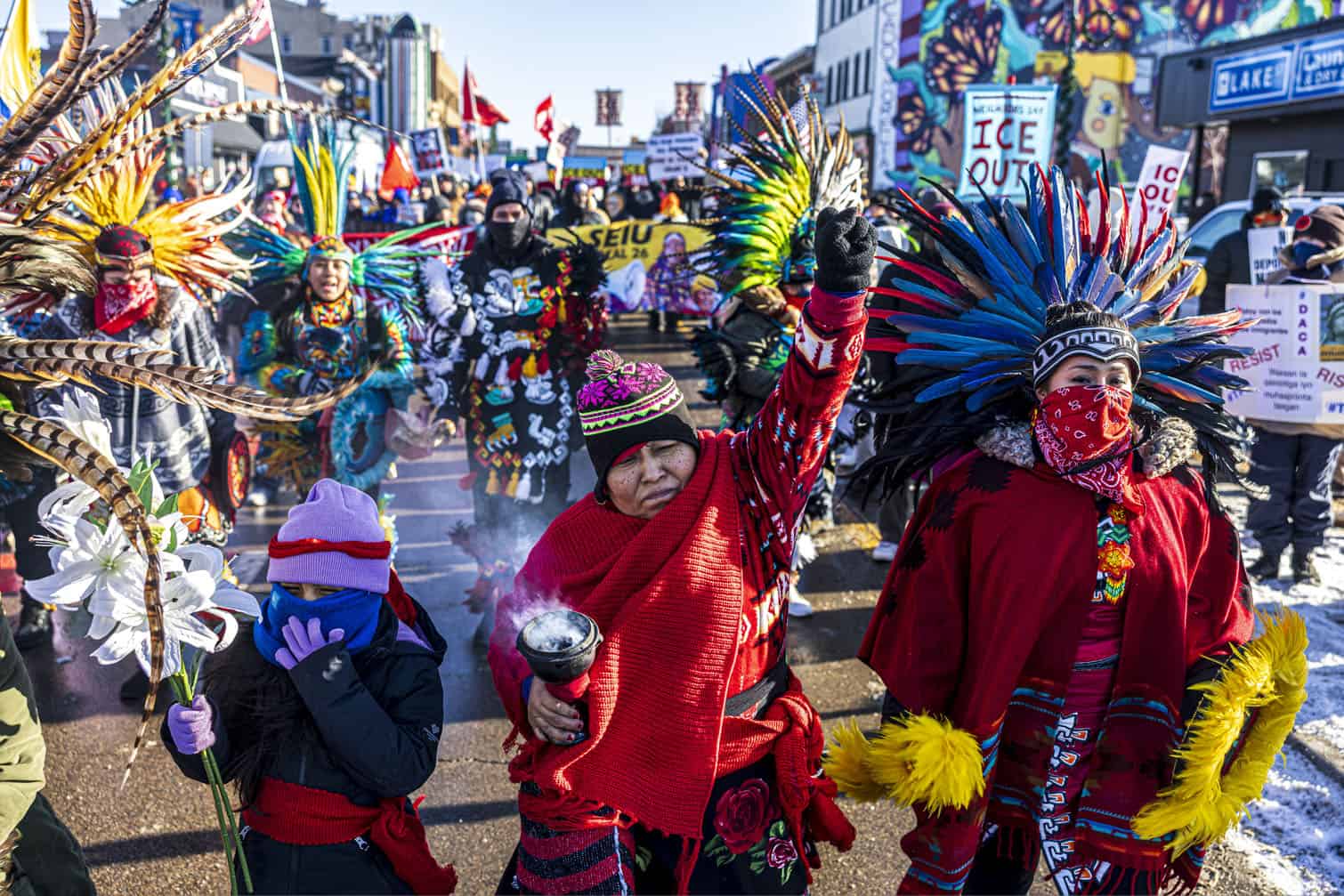 Protesters march in the USA