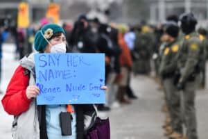 Protesters, US law enforcement clash after ICE officer kills woman