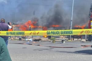 Fire at Dunoon informal settlement near Cape Town.